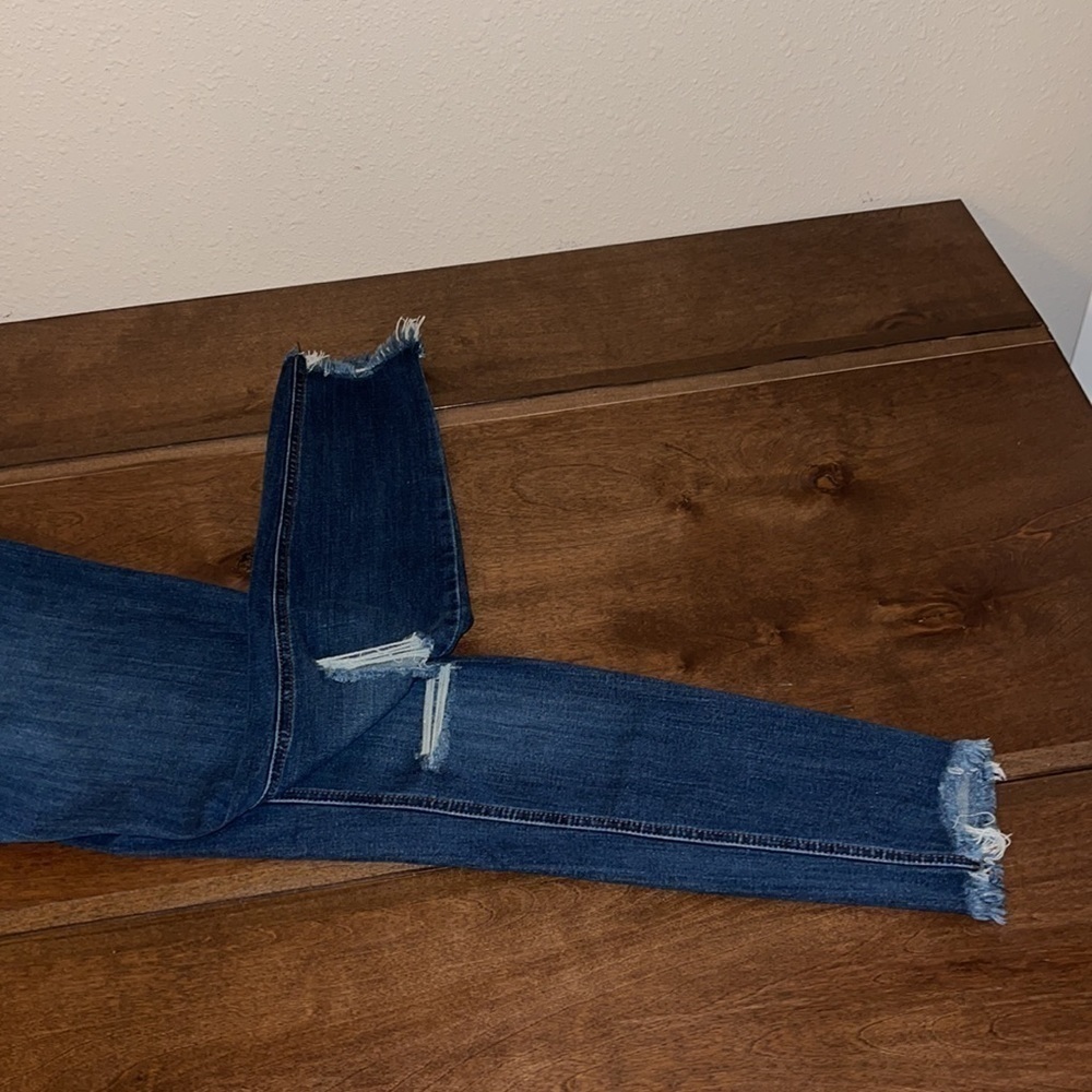 Just Black Blue distressed cropped Jeans Sz. 26 - Picture 4 of 17